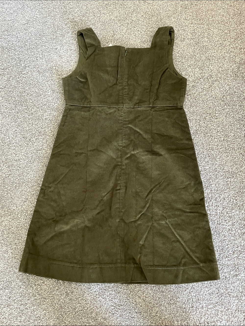 Banana Republic Olive Green Corduroy Pinafore Dress - Picture 4 of 5